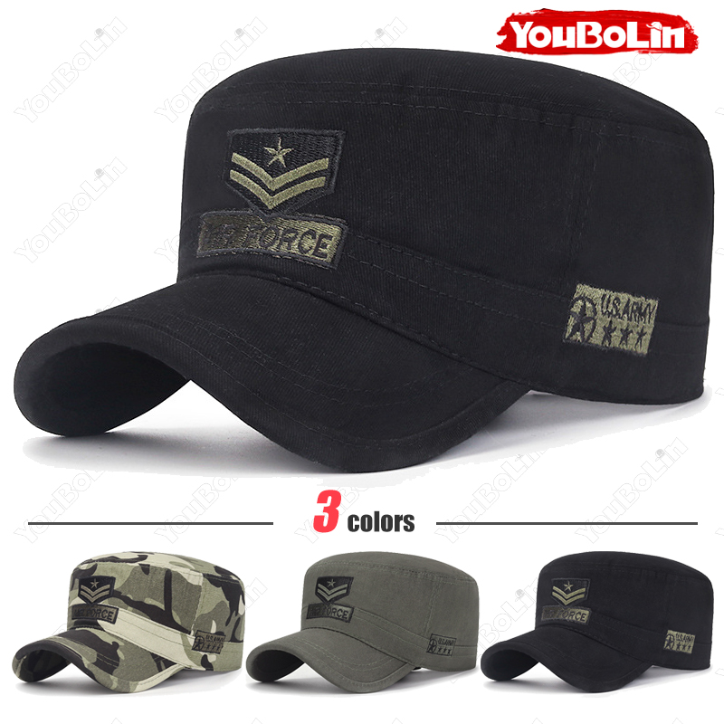 Academy Sports Outdoor - Cappello Militare a Visiera Piatta, Unisex,