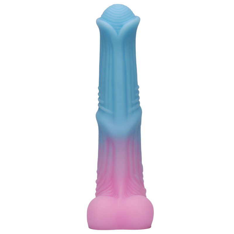 Lunge Line Horse - Plug anale blu e rosa, dildo