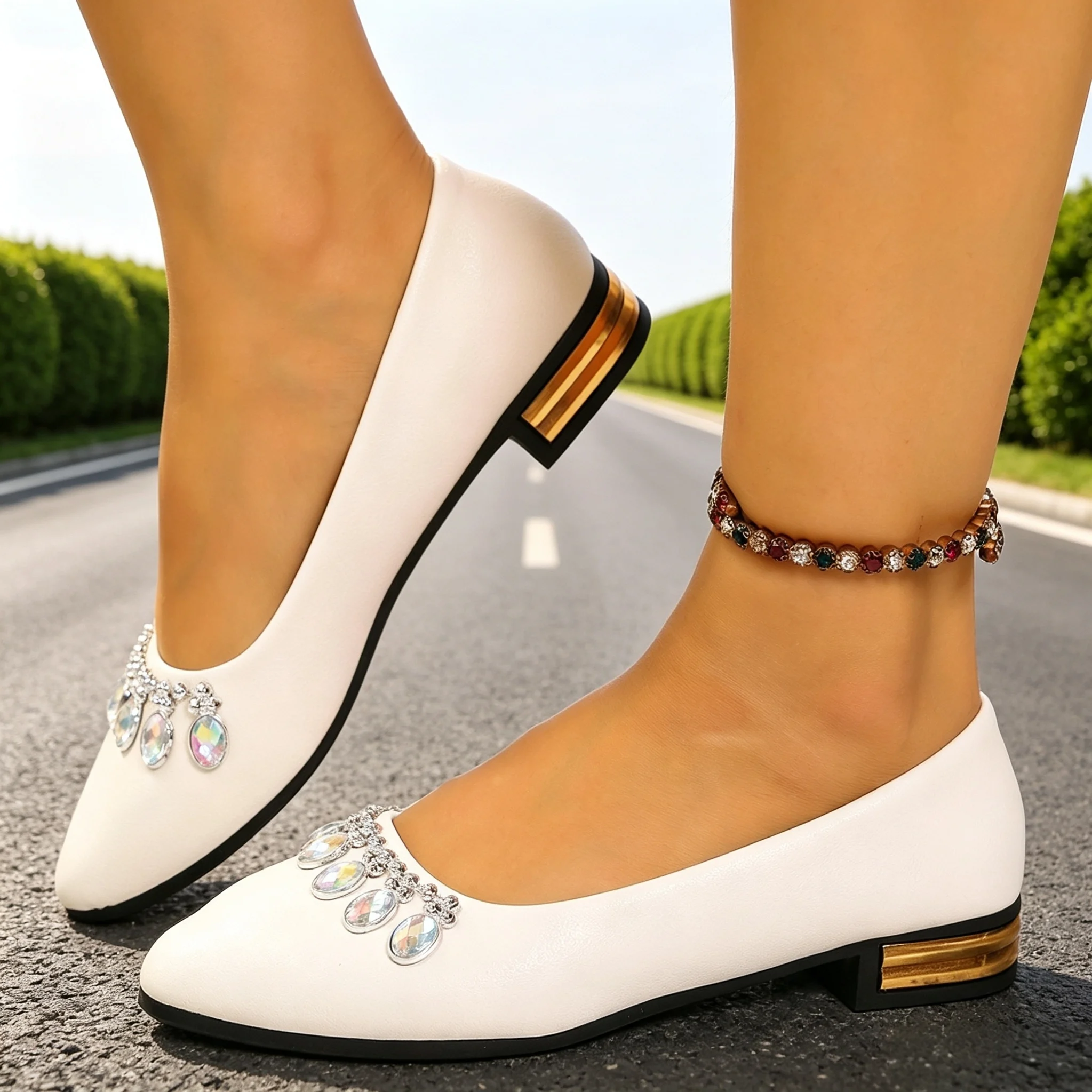 Outdoor Sports Shoes - Scarpe Basse da Donna a Punta,