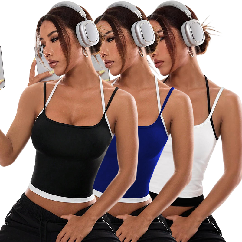 Outdoor Sport News - Top Halter Attillato da Donna Sexy,