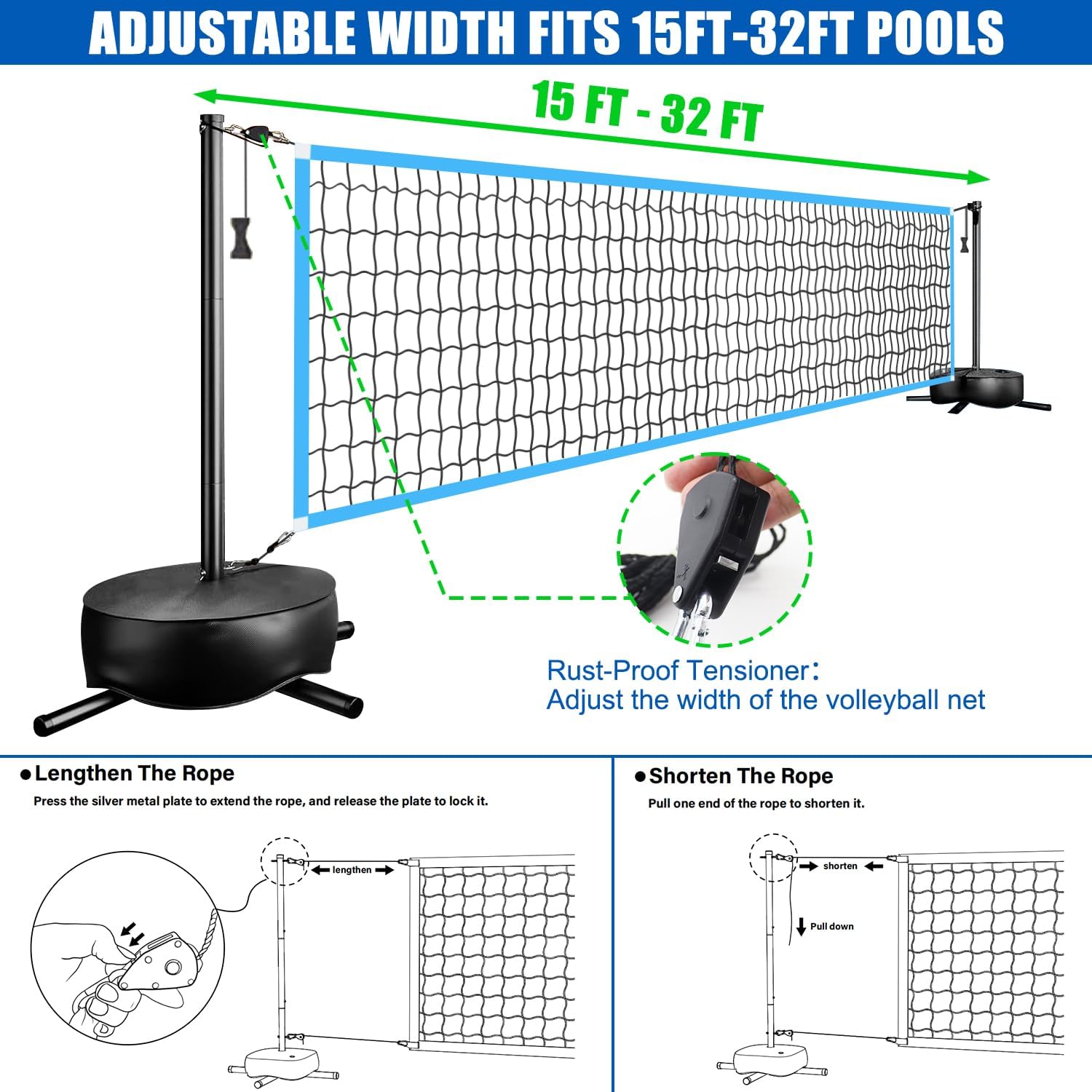 Rete da Pallavolo Portatile pe - Outdoor Sports Net recensione e prezzo